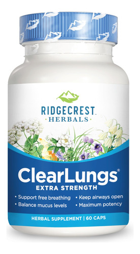 Ridgecrest Herbals Clearlungs Extra Strength, Descongestiona