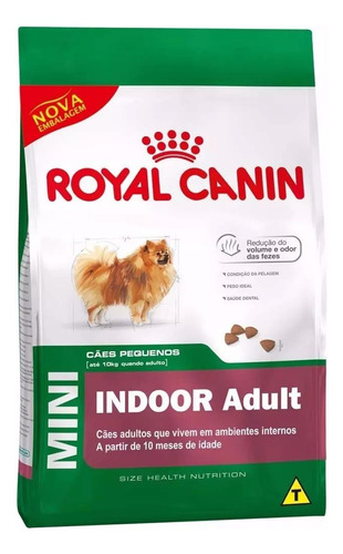 Ração Royal Canin Mini Indoor Adulto Raças Pequenas 7,5 Kg