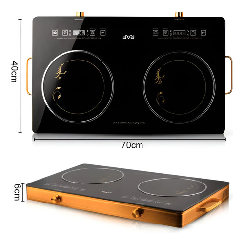 Cocinilla Infrarroja Encimera 2 Platos Eléctrica Raf R.8088