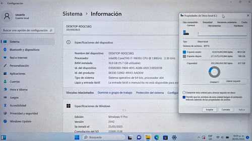 Laptop Lenovo Thinkpad X1 Carbon Gen8 I7 16gb 256gb Negro Oscuro (Usado)