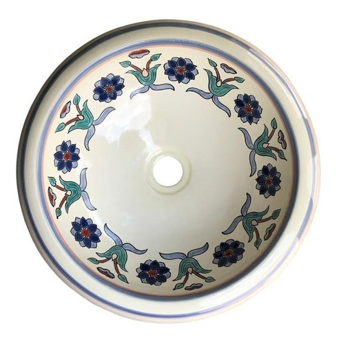 Lavabo Artesanal Tipo Talavera Liso Dona Med #ldme-04