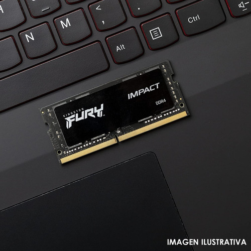 Imagen 5 de 6 de Memoria RAM Fury Impact DDR4 gamer color negro 8GB 1 Kingston KF426S15IB/8