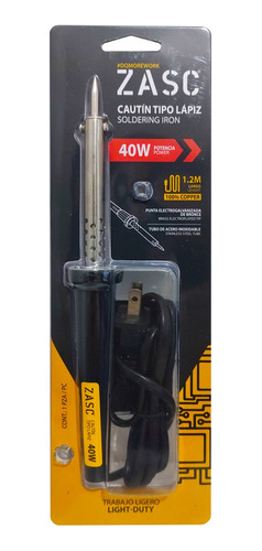 Cautín Tipo Lápiz 40w 110volt Profesional Marca Zasc + Base