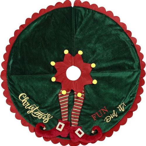 Mz Árbol Navidad Piernas Elfo Falda Árbol Decoraciones