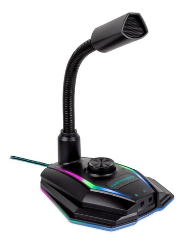 Micrófono Gaming Vortred Handler Led Rgb Usb Entrada 3.5mm