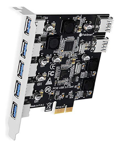 Febsmart Tarjeta De Expansión Usb 3.0 Superspeed 5gbps Pci E