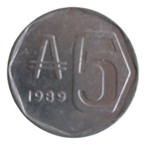 Moneda Argentina 5 Australes 1989 Sku0013