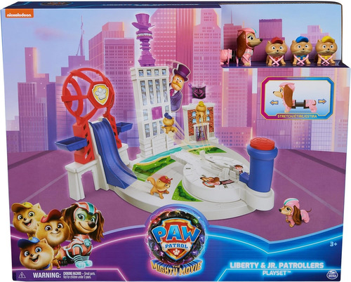 Paw Patrol La Superpelicula Liberty Y Jr Patrollers Playset