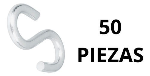 50 Pzas Ganchos En Forma De S 3/16 PuLG Para Colgar Cosas