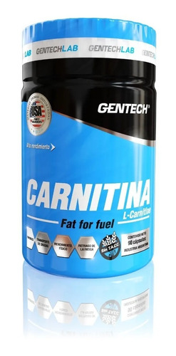 Gentech Carnitina Quemador De Grasa X 90 Capsulas Sin Tacc