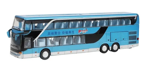 comprar 1:50 Escala De Doble Decker Bus Modelo De Juguete Con Luz Le