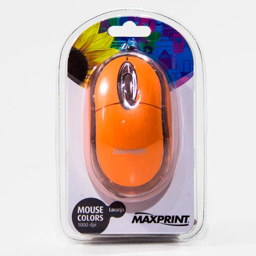 Mouse Usb Óptico Colors Orange 6012049 - Maxprint