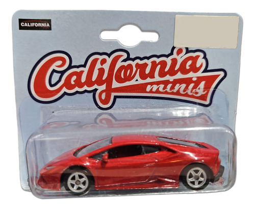 Carro Carrinho Miniatura 1:64 Coleção Marcas California Mini Cor Vermelho Car02