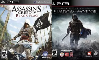 Shadow Of Mordor + Assassins Creed Black Flag Juego Para Ps3