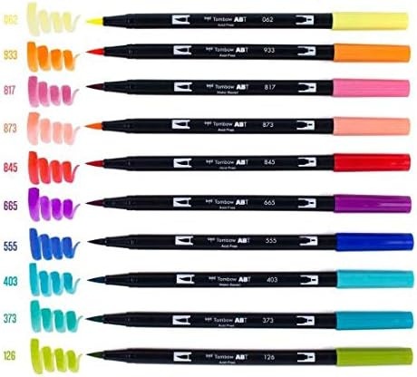 Set De 10 Marcadores Tombow Dual Brush Retro