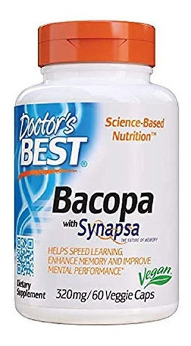 Doctor`s Best Bacopa Con Synapsa, Cerebro, Mejora La Memoria