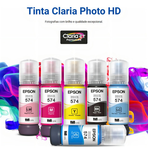 Tinta Para Impresora Epson T574 Color Black De 70 Ml Black
