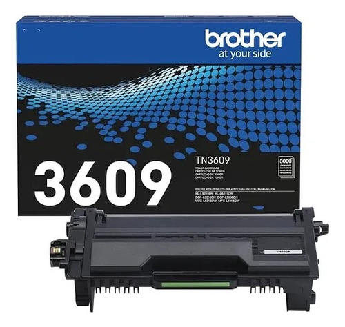 Tóner Brother Tn3609 Negro De Rendimiento 3000 Páginas