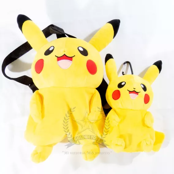 Peluche Gigante Pokemon Pikachu Mochila Y Moned  Golden Toys