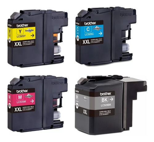 Kit 4 Cartuchos Brother Dcp-j105, Dcp-j100, Mfc-j200