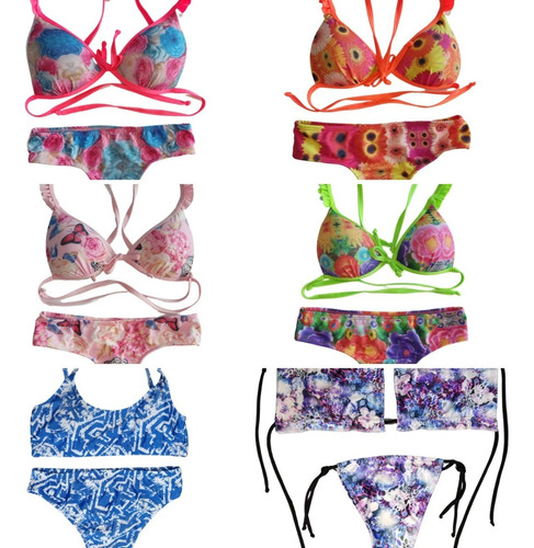 Pack X12 Bikinis Surtidas Con Taza Desmontable