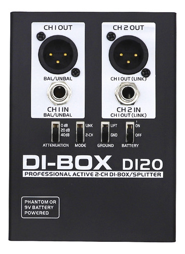 Guitarra Audio Active Di Box Direct Injection Box De Bajo Ru