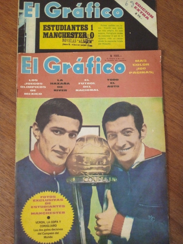 Estudiantes Campeón 1968 2 Revistas El Grafico A99