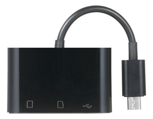 Adaptador Micro Usb Otg 3 En 1 Y Lector De Tarjetas Para Mic