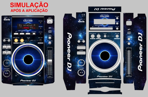 Kit Adesivos Skin P/ Cdj-200 Pioneer Personalizado Cdj 200