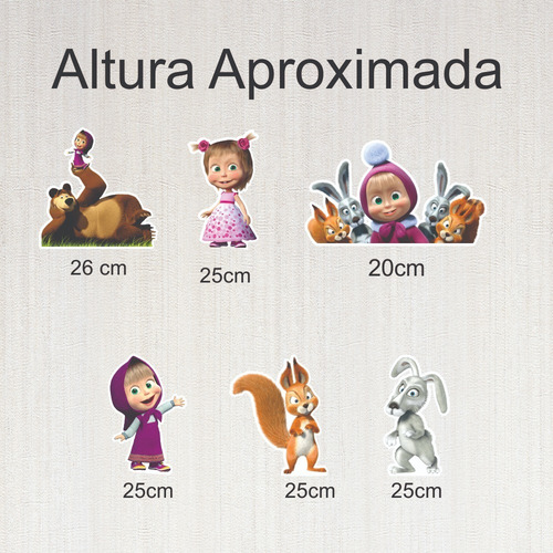 Kit Festa Masha E O Urso Painel Polibanner Display Adesivado