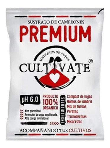 Sustrato Cultivate Premium 100% Orgánico 25 Litros Cultivo