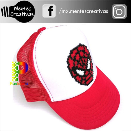 Gorra Roja Spiderman Pixeles