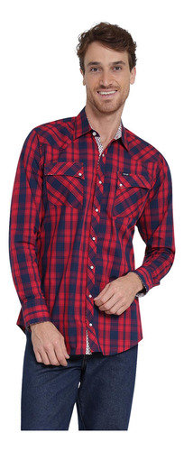 Camisa Vaquera Hombre Wrangler Slim Fit Manga Larga 4aw