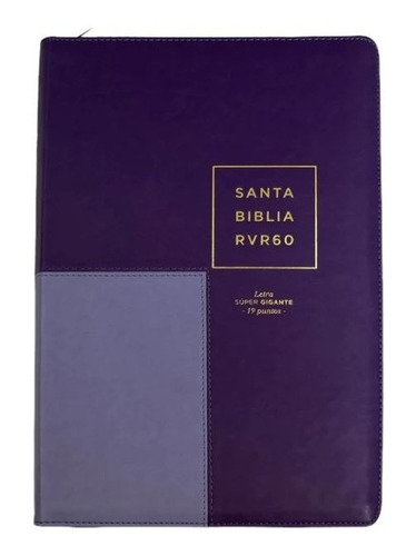 Biblia Rv60 Morada Letra Super Gigante N.19 Cierre E Indice