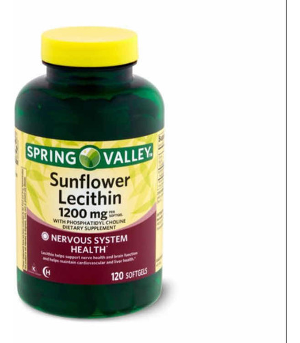 Sunflower Lecithin 1200mg Spring Valley 120 Comprimidos