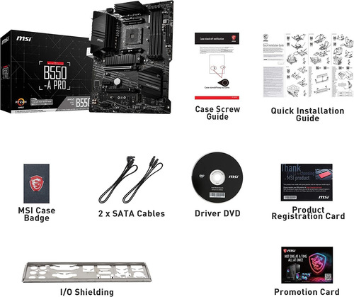 Placa Madre Msi B550-a Pro Proseries, Am4, Ddr4, Pcie 4.0