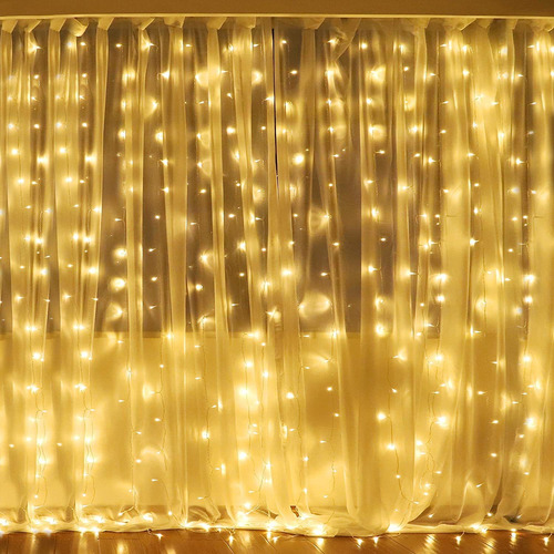  Fairy Curtain Lights, Led .ftx.ft V Modes Safety Windo...