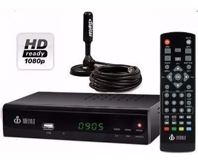 Kit Conversor Digital Full Hd Hdmi + Antena Tv Receptor Uhf