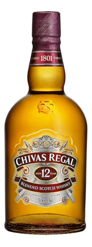 Pack De 4 Whisky Chivas Regal Blend 12 Años 750 Ml