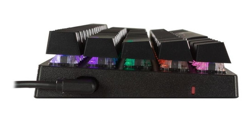 Teclado gamer T-Dagger Arena T-TGK321 QWERTY T-Dagger Brown inglés US color negro con luz rainbow