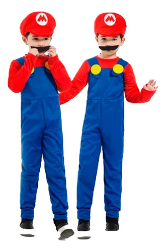 Disfraz Mario Bros Guantes Bigote