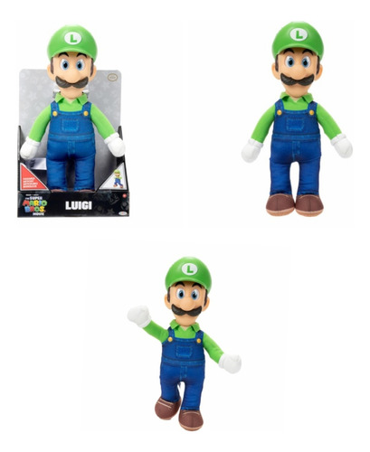 Peluche De Luigi Mario Bros Articulable Original 