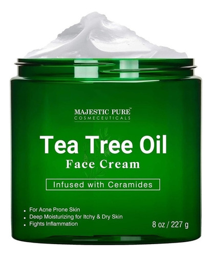 Crema Facial De Aceite De Árbol De Té, 227g, Majestic,