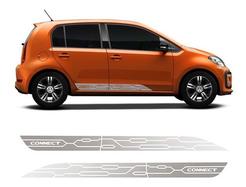 Up! Connect Faixas Laterais Adesivo 2018/2020 Faixa Prata
