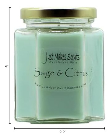 Vela De Soya Mezclada Con Aroma A Sage & Citrus Por Solo Fab