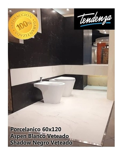 Porcelanato Aspen 60x120 Carrara Tendenza Satinado Rect M2
