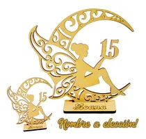 Comprar 60 Souvenirs + 20 Centro D Mesa Hada Luna 15 Años Fibrofacil