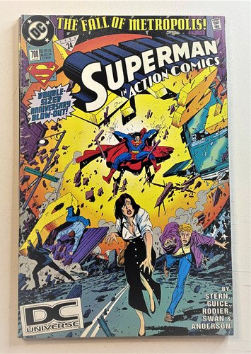 Action Comics 700 Superman Caida De Metropolis Ingles Stock