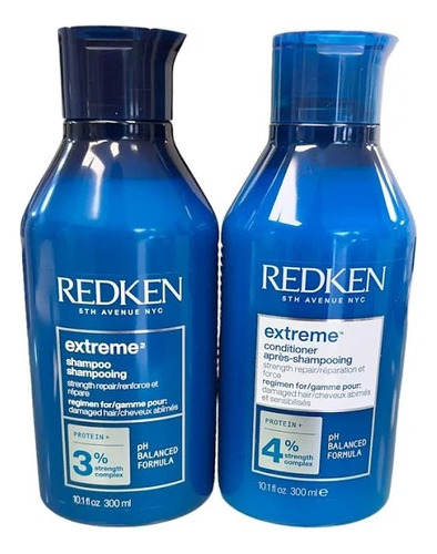 Redken Extreme Shampoo + Acondicionador 300ml +cosmetiquero 