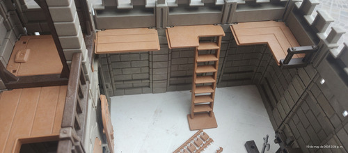 Playmobil Medieval Castillo Ref. 3667 Vintage Antiguo 1993 Gris Oscuro